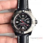 Swiss Grade Fake Breitling Avenger II Seawolf Black Leather Watch Limited Edition_th.jpg